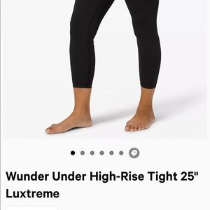 Practically new Lululemon Wunder Under High Rise Tight 25” Size 4 luxextreme